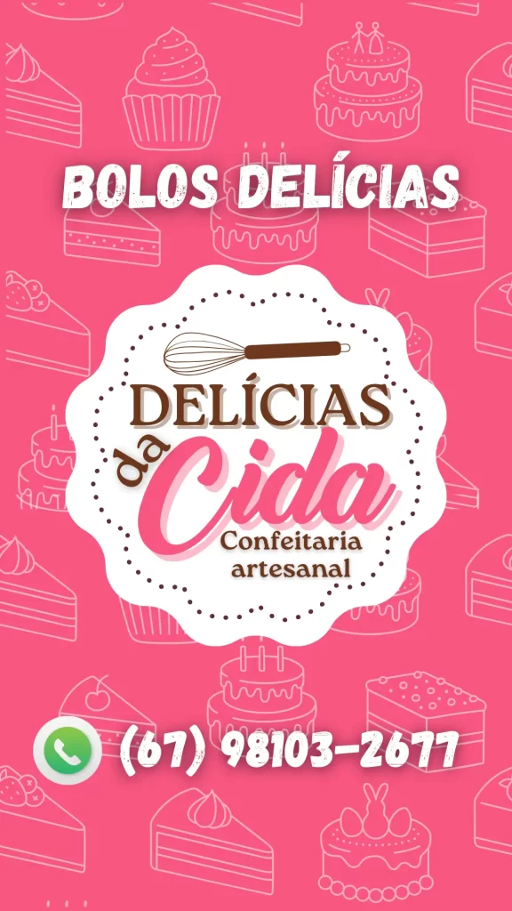 Capa original do catálogo de bolos Delícias da Cida