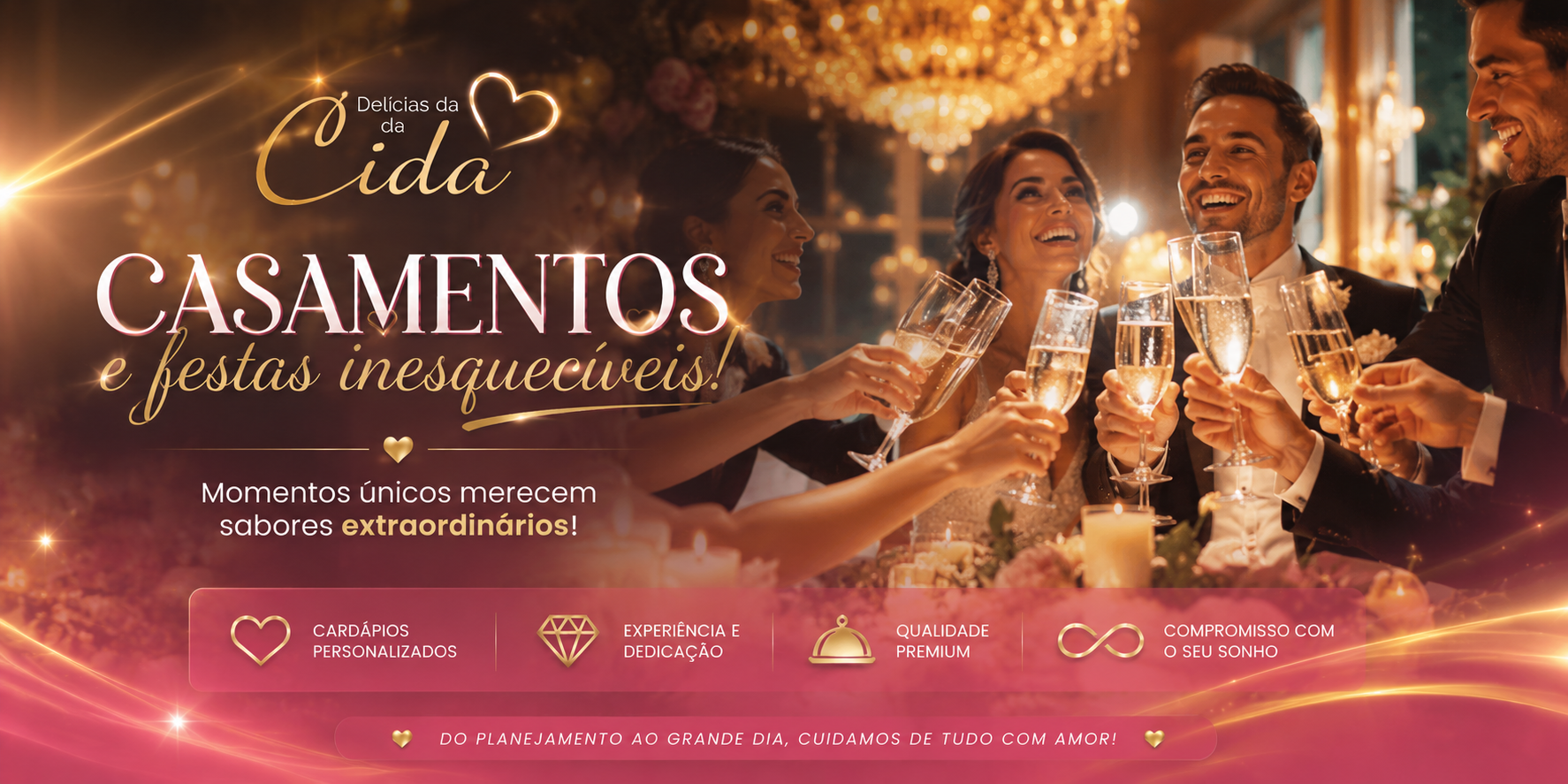 Noivos, amor em cada detalhe — atendimento personalizado Delícias da Cida